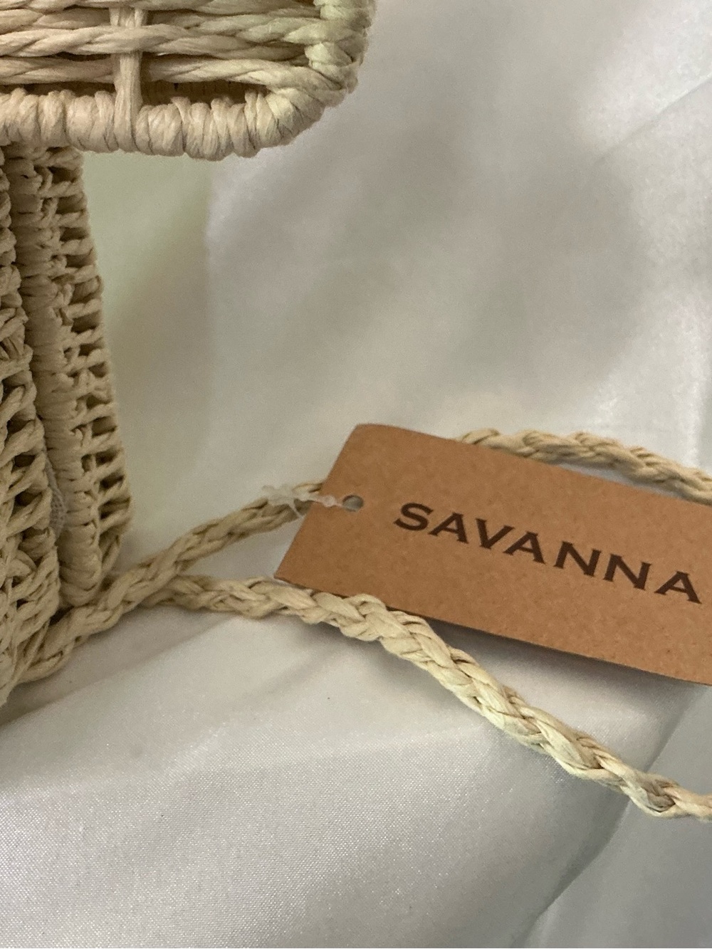 Savanna Natural Woven Straw Cactus Crossbody with Braided Strap - Picture 2 of 9